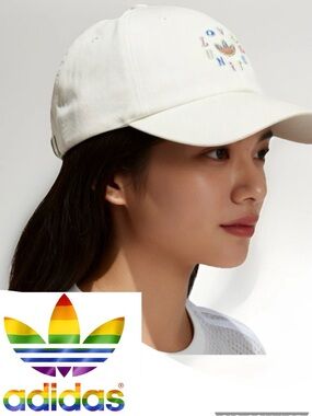 Adidas  Love Unites Pride Hat Adjustable Adult Embroidered Logo Cream Colored